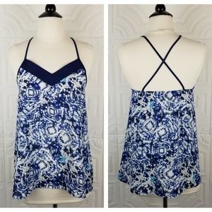 Romeo & Juliet Couture Blue & White Splash Tank